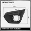 G-PLUS Front Fog Light Bezel Set W/Glossy Black Trim Compatible with Subaru Impreza 2012-2014 57731FJ020