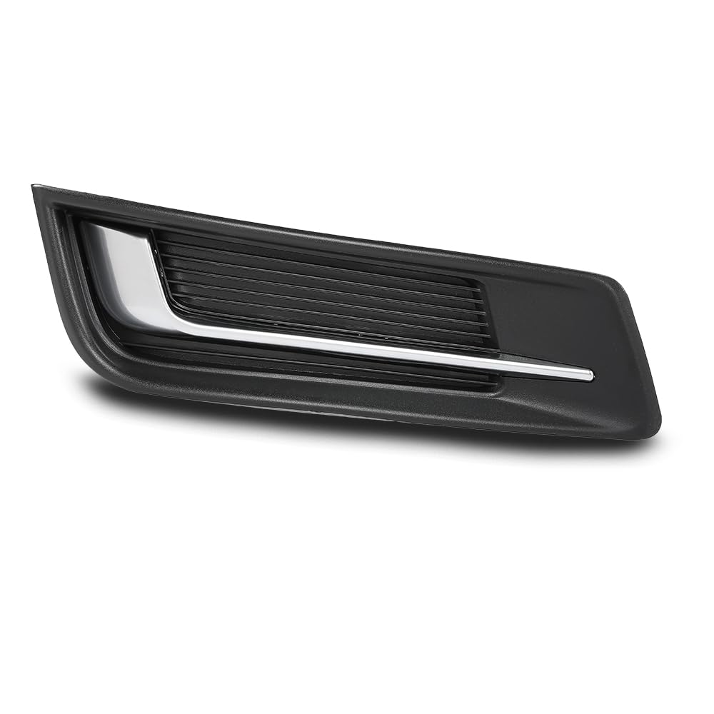 G-PLUS RH Right Fog Light Cover Compatible with Cadillac XTS 2013-2017 GM1039153, 20901631 Chrome Black