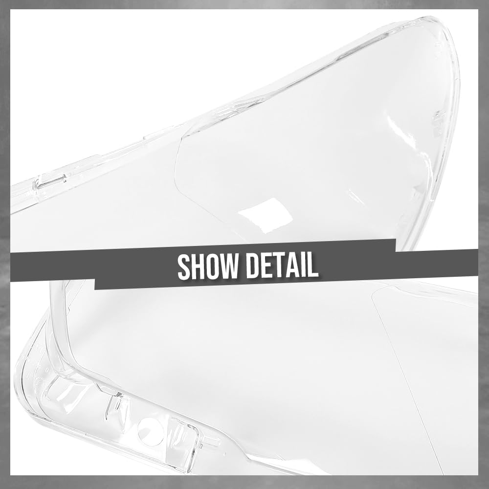 G-PLUS Headlight Lens Cover Compatible with BMW 5-Series GT F07 2010-2017 Left & Right Pair Front Headlamp Lens Cover Clear