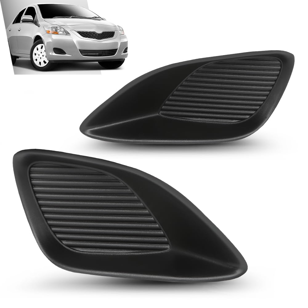G-PLUS Fog Light Covers Set Driver and Passenger Side Compatible with Toyota Yaris Base 2012,Fit Toyota Yaris Base Sedan 2007-2011,Fit Toyota Yaris S 2007,Fit Toyota Yaris S Sedan 2008-2009
