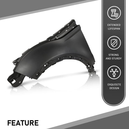 G-PLUS Front Left Fender Panel Compatible with Evoque 2012-2018 Black