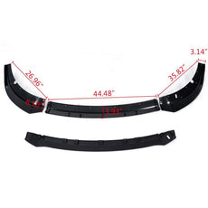 G-PLUS Front Bumper Lip Splitter Spoiler for Dodge Charger SRT 2015-2016 Black Front View
