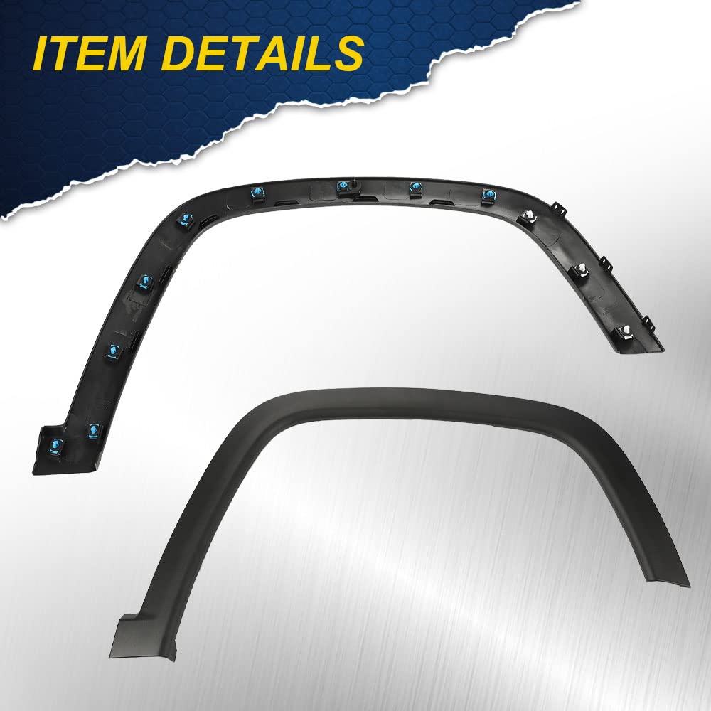 G-PLUS Front Right Fender Flare Compatible with Compass 2017-2022 OE Style Wheel Cover Protector Wheel Opening Molding Arch Trim Black