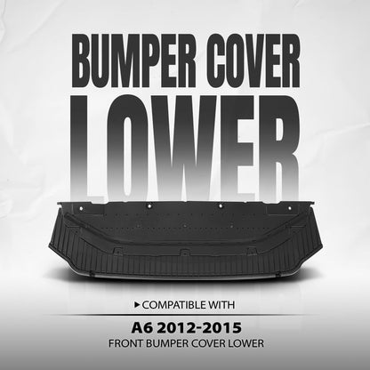 G-PLUS Front Bumper Cover Lower Splash Shield Mud Guard Compatible with Audi A6 & A6 Quattro 2012 2013 2014 2015 4G0807611, AU1228138 Black