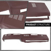 G-PLUS TPE Neutral Dashboard Dash Cover Red Compatible with 1981-1987 Chevy GMC Full Size Pickup/1981-1991 Chevy GMC SUV