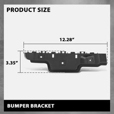 G-PLUS Front Left Bumper Bracket for Cadillac SRX 2010-2016 Black Side View