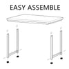 G-PLUS 47.2" Computer Desk Wood Office Table, Modern Simple Style PC Laptop Notebook Study Writing Table for Home Office Workstation Black Color