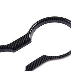 G-PLUS Cup Holder Trim Cover for Ford Mustang 2015-2019 Carbon Fiber Style Additional Angle