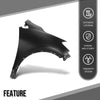 G-PLUS Front Fender RH Right Passenger Side Compatible with Buick Encore (submodel: Base, Convenience, Leather, Premium) 2013-2016 without Turn Signal Light Hole 95031570, GM1241382 Black