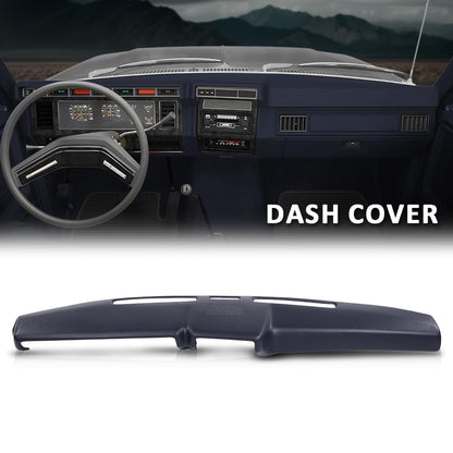 G-PLUS Dark Blue Dash Cover Compatible with Ford F100 F150 F250 F350 Bronco 1980-1986 Dashboard Cover