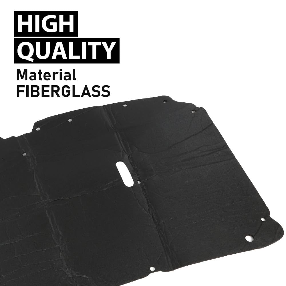 G-PLUS Hood Insulation Pad Heat Shield w/Clips Compatible with Ford F250 F350 F450 Super Duty 1999-2007/Fit Ford Excursion 2000-2007 Black Heat Blanket