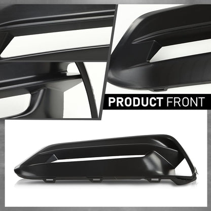G-PLUS Front Bumper Fog Lamp Bezel Light Cover Left Driver Compatible with Honda Accord Sedan 2018-2020 Black