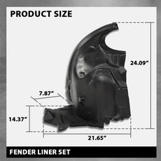 G-PLUS Fender Liner Set for Benz E250 E300 E350 2011-2016 Front Close-up View