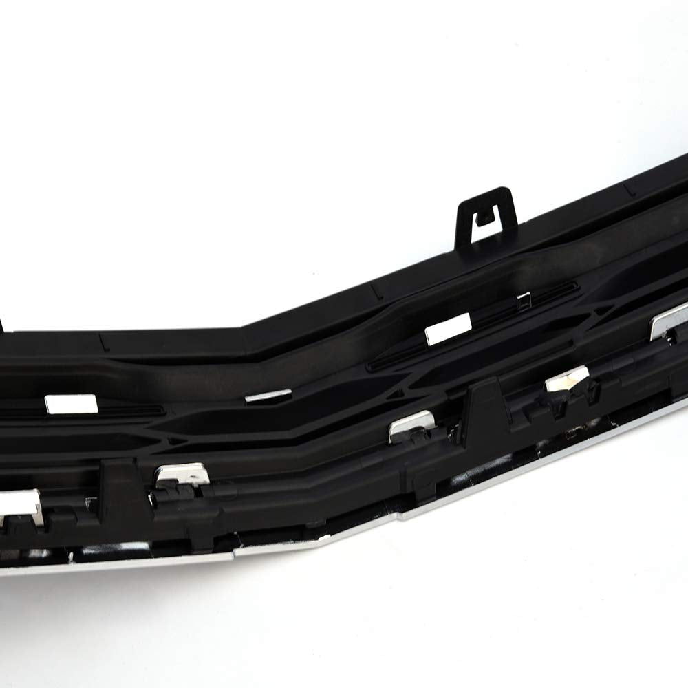 G-PLUS Chrome Front Bumper Upper Grille Assembly Compatible With 2016-2018 Chevy Malibu ABS Honeycomb Mesh Grille Replacement