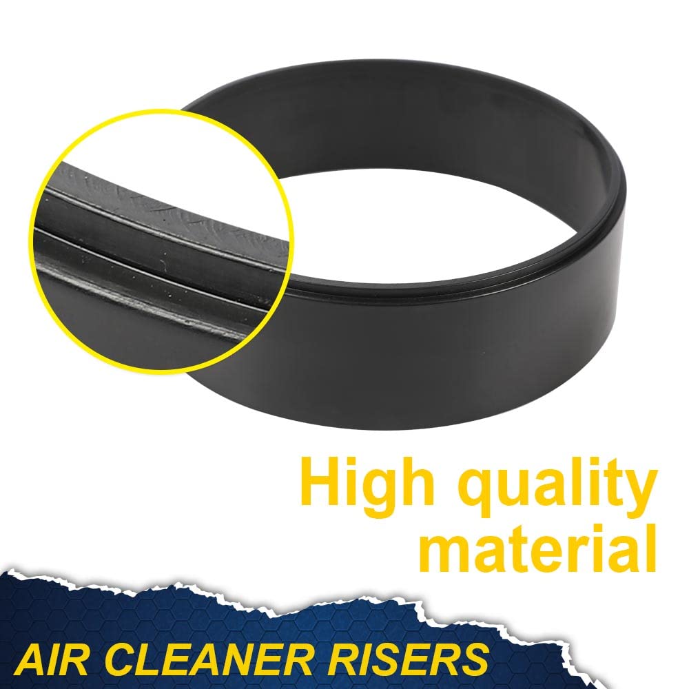 G-PLUS Air Cleaner Spacer Compatible With Edelbrock Holley 1/2"-2" Plastic Kit Black 4PCS