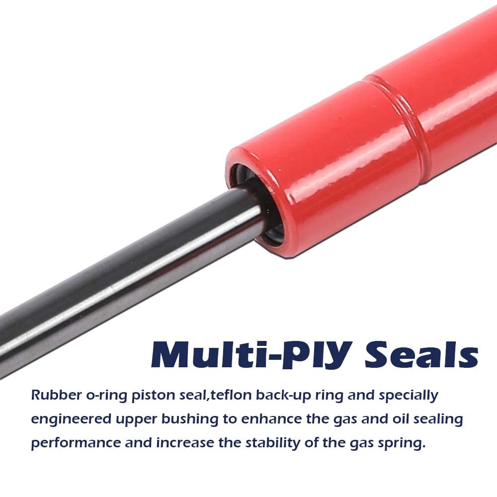 G-PLUS Racing Hood Lift Strut Damper Shock Set- Complete Kit Red Compatible with Ford Racing 15-21