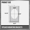 G-PLUS Behind Seat Cab Corner Speaker Mounting Brackets Compatible with Chevy GMC C10 Single Cab or Crew Cap Pickup 1973-1987, Fit 6x9 Speakers Silver