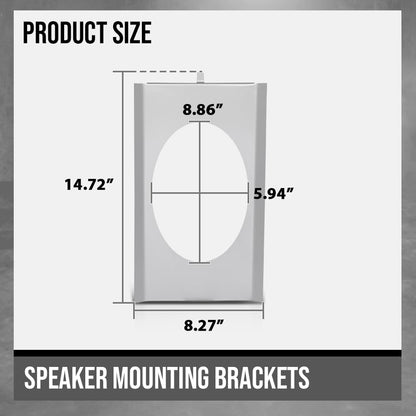 G-PLUS Behind Seat Cab Corner Speaker Mounting Brackets Compatible with Chevy GMC C10 Single Cab or Crew Cap Pickup 1973-1987, Fit 6x9 Speakers Silver