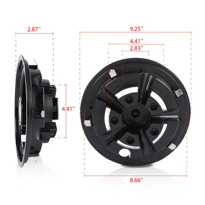 G-PLUS Golf Cart Wheel Covers Hub Caps 8" Black Compatible with EZGO, Club Car & Yamaha