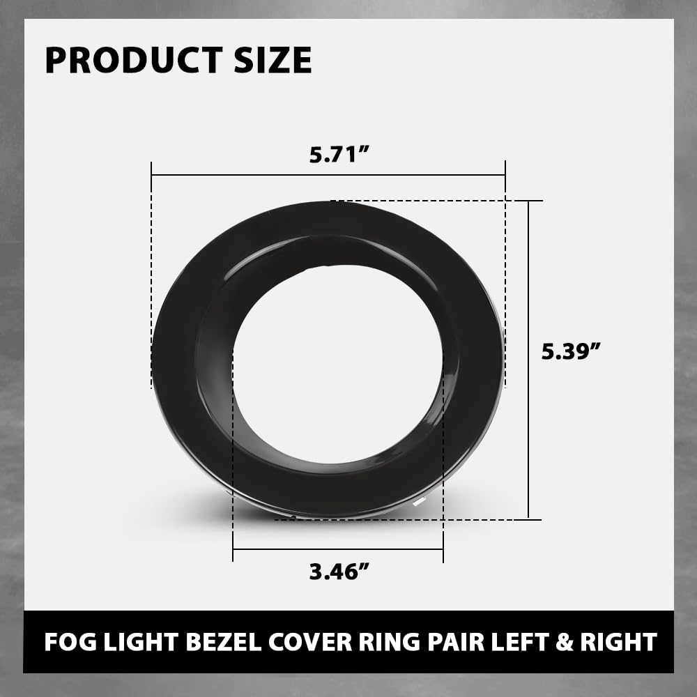 G-PLUS Fog Light Bezel Cover Ring Pair Left & Right Compatible with Land Rover Range Rover 2002-2009