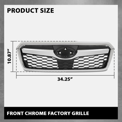 G-PLUS Front Chrome Grille Grill Factory Style Compatible with Subaru Forester 2014-2018 91121SG060, 91121SG040