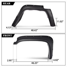 G-PLUS Fender Flares 4PCS for Toyota FJ Cruiser 2007-2014 Textured Black Additional Angle