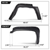 G-PLUS Pocket Riveted Fender Flares, Compatible With Toyota FJ Cruiser 2007-2014, Black Wheel Cover Protector Pickup Truck Accessories Trim Guards 4pcs (Textured Surface)