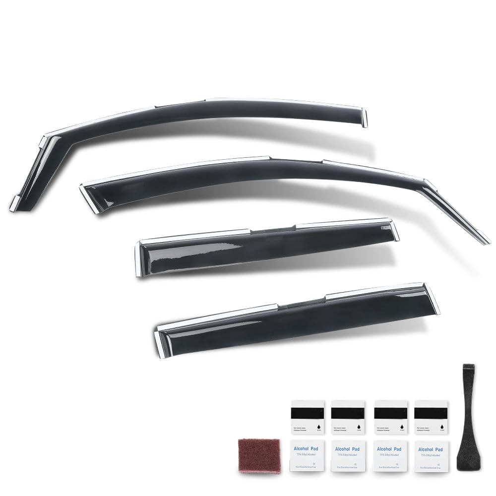 G-PLUS in-Channel Auto Vent Window Visor Compatible with Subaru Outback 2020-2023 4 PCS Smoky