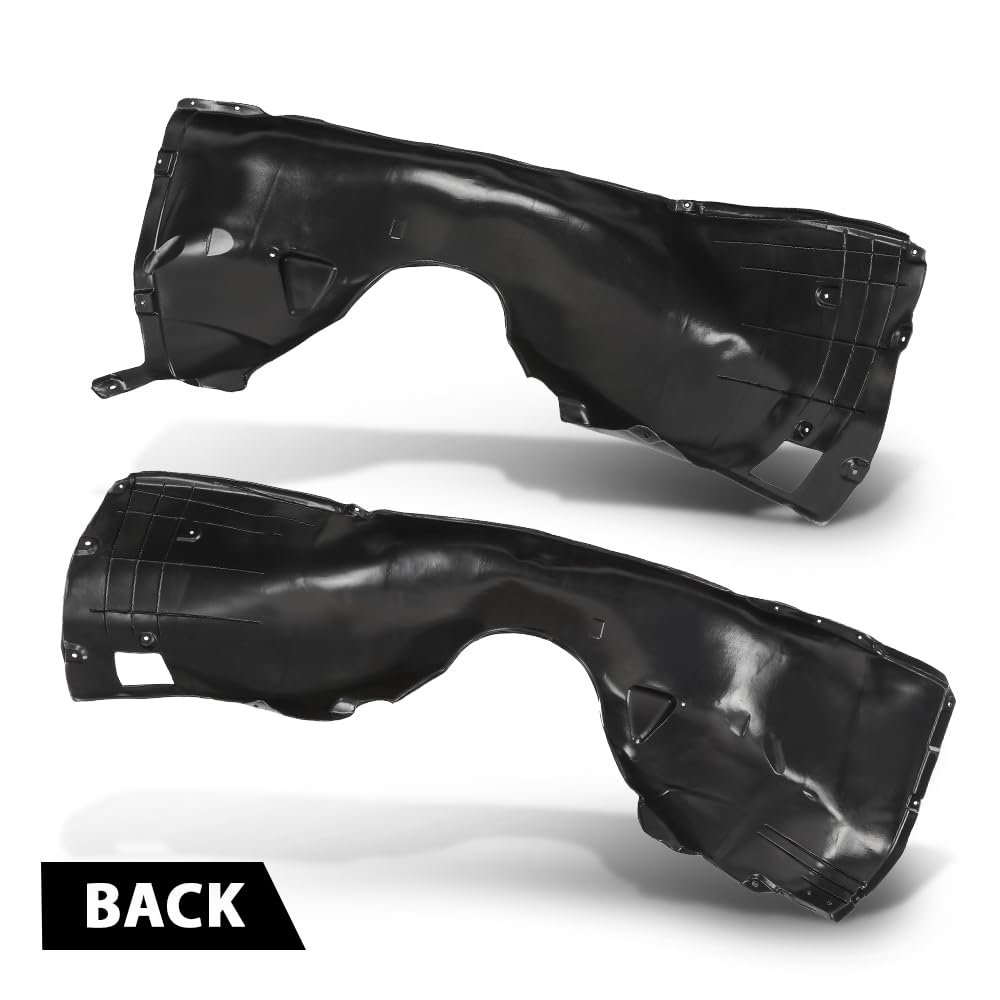 G-PLUS Front Inner Fender Liner 2pcs, Fit BMW 745i 745Li 2002-2005,Fit 750i 750Li 2006-2008, 760i 2004-2006,760Li 2003-2008, LH Driver & RH Right Side, 51718223375, 51718223376, BM1250107, BM1251107
