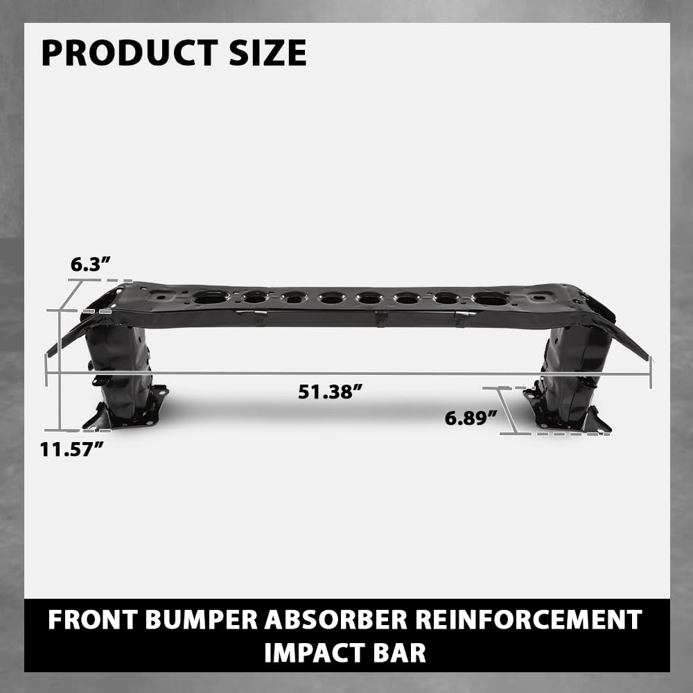 G-PLUS Front Bumper Absorber Reinforcement Impact Bar, Compatible with Ford C-Max 2013-2018/ Escape 2013-2019/ Focus 2012-2018, Fit Lincoln MKC 2015-2018, CP9Z17757B, FO1006261