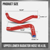 G-PLUS Upper lower Radiator Hose Compatible with Toyota Tacoma 2005-2015 (4.0L V6) Fit Toyota 4Runner 2003-2009 (4.0L V6) Fit Toyota FJ Cruiser 2007-2014 (4.0L V6) Red