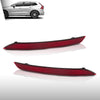 G-PLUS Bumper Reflector Marker Rear Left & Right Compatible with Volvo XC60 2018-2024 31656677, 31656678 Red