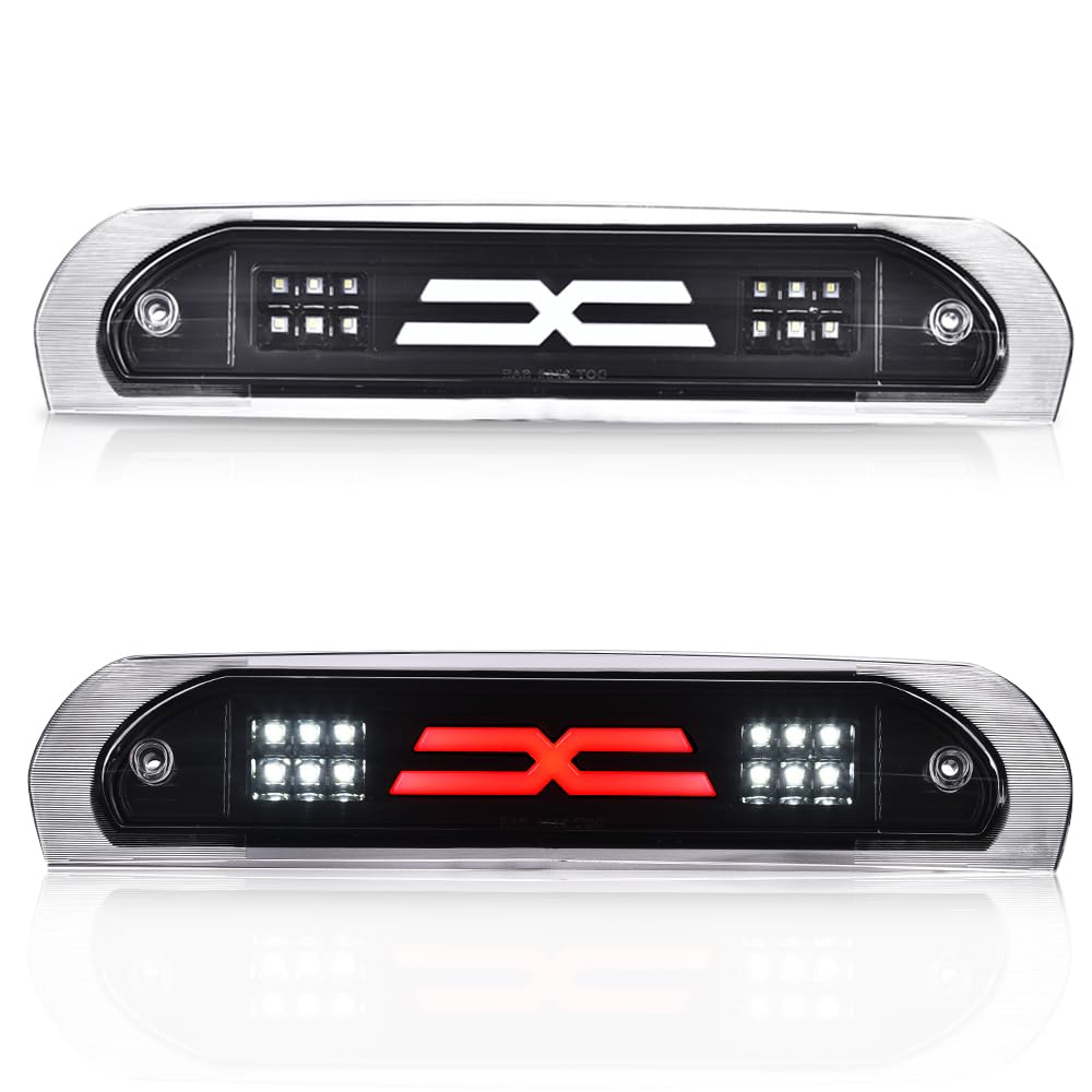G-PLUS LED Third Brake Light Compatible With Dodge RAM 2002 2003 2004 2005 2006 2007 2008 2009, 3RD LED Bar Brake/Cargo Light,Type X (Clear lens Black Housing Amber Reflector)