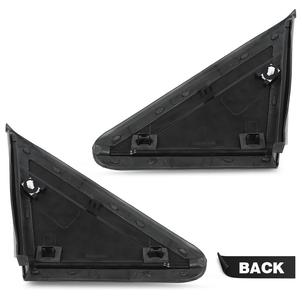 G-PLUS Mirror Flag Applique w/o Trim Compatible with Chrysler Town & Country 2008-2016 Mini Passenger Van/Fit Dodge Grand Caravan 2008-2020 LH & RH Exterior Side View Mirror Triangle Trim