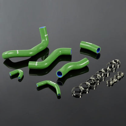 G-PLUS Silicone Radiator Hose Coolant Pipe Clamps Kit Compatible With Kawasaki ZRX1200R 2002-2007 2003 2004 2005 2006 Green