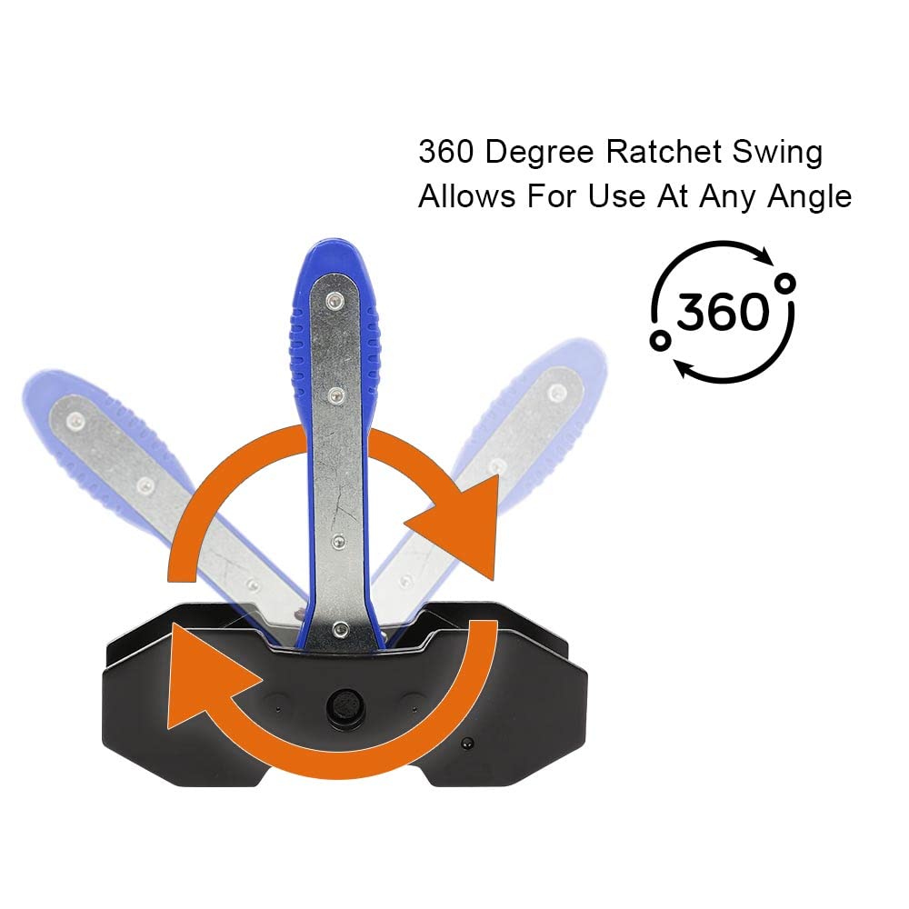 G-PLUS 360° Brake Caliper Press Tool with 2 Groups Steel Plates,Ratchet Piston Spreader Automotive Tools Car Brake Repair & Instalation 02FSB0024