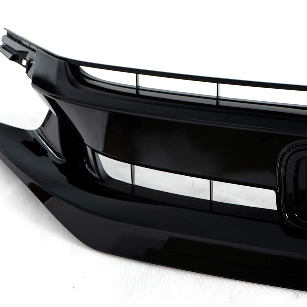 G-PLUS Front Bumper Upper Mesh Grill Compatible with 2019 2020 2021 Honda Civic