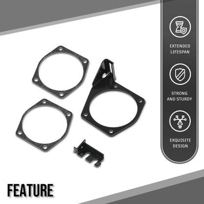 G-PLUS Throttle Body Cable Bracket Fit 92MM 102MM LSX LS LS1 LS3 LS6 LS7 4‑Bolts Drive‑By‑Cable Throttle Body Not Fit the Larger 105mm Intakes Black
