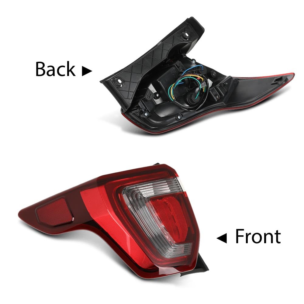 G-PLUS Tail Lights Assembly Rear Brake Lamp Left+Right with Wiring Harness & Bulb Compatible with Ford Explorer 2016-2019 FB5Z13405C Faros Traseros Luces Traseras