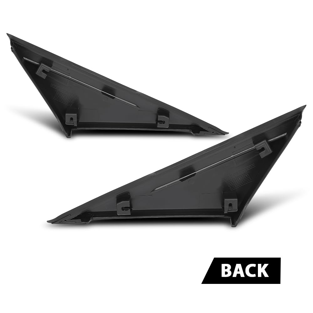 G-PLUS Pair Window Mirror Fender Corner Molding Cap Triangle, Compatible with Ford Focus 2012-2018, LH & RH Side 2PCS, CP9Z16004A, CP9Z16003A