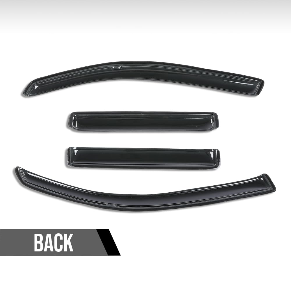 G-PLUS in-Channel Auto Vent Window Visor 4PCS Compatible with Honda Ridgeline 2017-2025 in-Channel Rain Guards Smoke