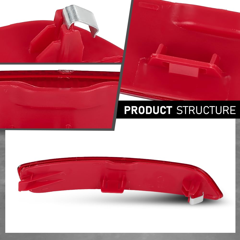 G-PLUS Right Rear Bumper Reflector Light Compatible with BMW F15 X5 2013-2018 63147847592 Red