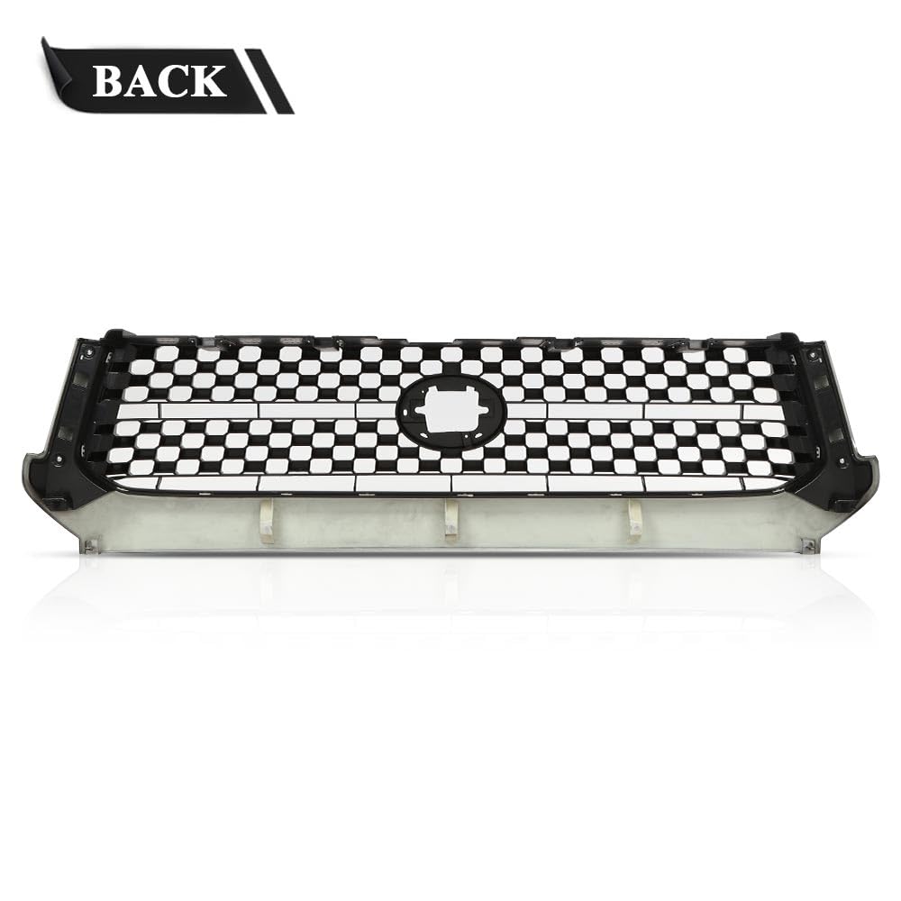 G-PLUS Front Bumper Grille Grill Compatible with 2014-2020 Toyota Tundra Front Honeycomb Matte black Bumper Grille Replacement