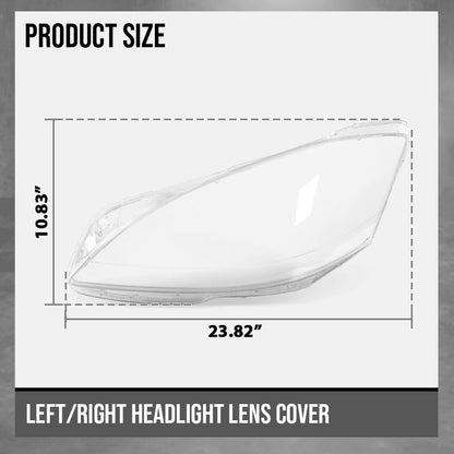G-PLUS Headlight Lens Cover Compatible with Benz S-Class W221 2010-2013 Left & Right Front Headlamp Lens Cover Clear