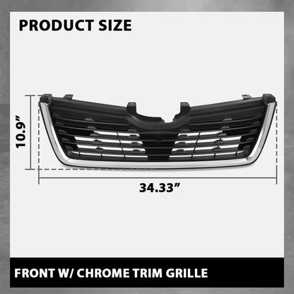 G-PLUS Front Bumper Grille Grill W/Chrome Trim Compatible with Subaru Forester 2019-2021 91121SJ110
