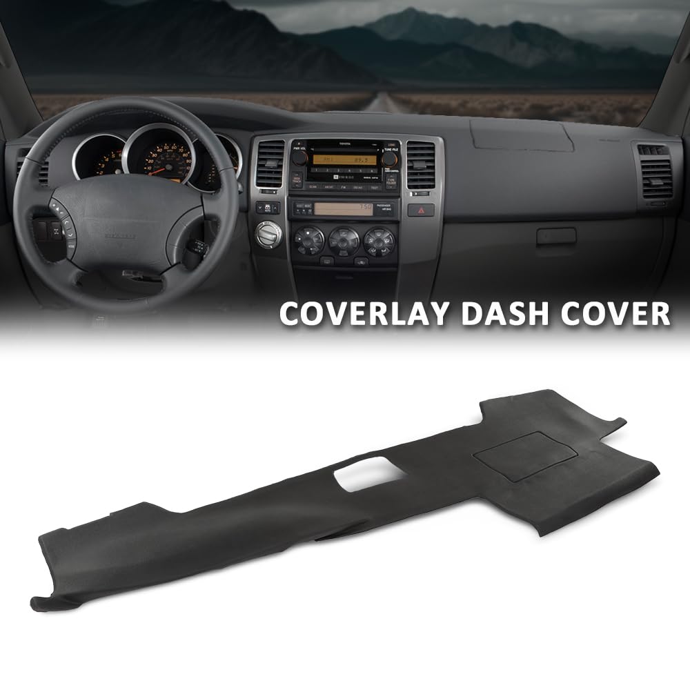 G-PLUS TPE Dash Cover Bezel Compatible with Toyota 4Runner 2003 2004 2005 2006 2007 2008 2009 11308SBLK Dashboard