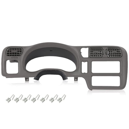 G-PLUS Dash Trim Bezel Cover Compatible with Chevy Blazer S10 GMC Jimmy S15 Sonoma 1998-2004 (Not Fit Double Din) Light Gray