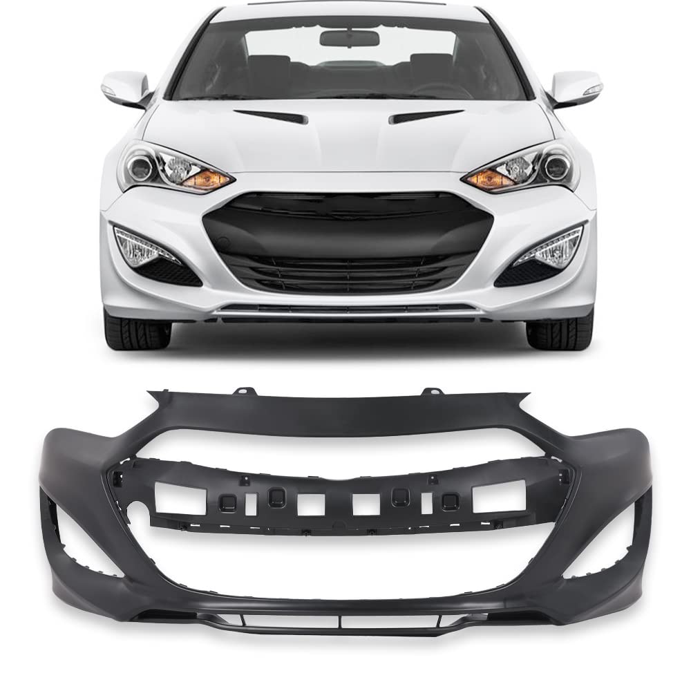 G-PLUS Front Bumper Cover Compatible with Hyundai Genesis Coupe (2-Door) 2013 2014 2015, HY1000197 865112M300, Black Primered