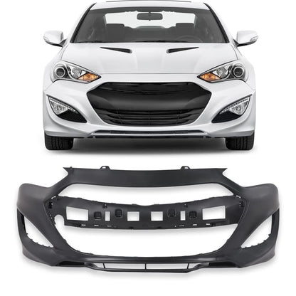 G-PLUS Front Bumper Cover Compatible with Hyundai Genesis Coupe (2-Door) 2013 2014 2015, HY1000197 865112M300, Black Primered