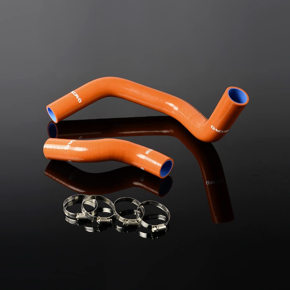 G-PLUS Silicone Radiator Hose Kit Compatible With Nissan Silvia SR20DET 200SX 240SX S13 S14 S15,Dark Orange